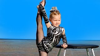 Little circus girl at the big stage Talent Show Zirka