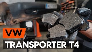 Как заменить тормозные колодки переднего дискового тормоза на VW TRANSPORTER 4 (T4)