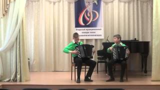 "КАЛИНА КРАСНАЯ", "КАЗАКИ" - дуэт баянистов