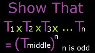 Geometrical Progression - Product of n terms is nth power of middle term - Hard Problem