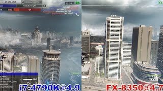 FX-8350 vs i7-4790K in CrossFireX 280x (Battlefield 4 Mantle 1080p60)
