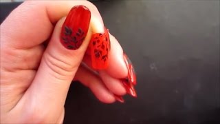 Простой рисунок на ногтях. Модный маникюр "Веточка".