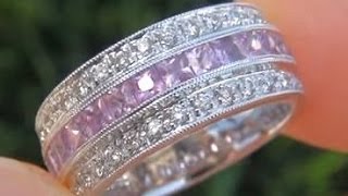 World Class Jewelry Collection - Rare Pink Sapphire Diamond Ring