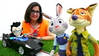 Çizgi film oyuncakları. Nick ve Judy Romeo'yu yakaladı.