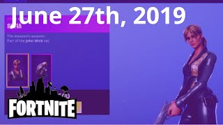 Item Shop Fortnite Today | John Wick Skin | Live June 27th 2019