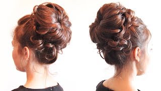 Причёска с "Бубликом" | Авторские причёски | Лена Роговая | Hairstyles by REM | Copyright ©