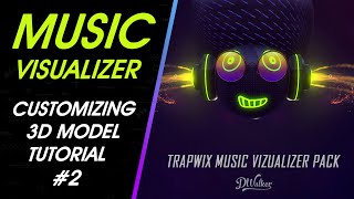 TrapWix Music Visualizer Tutorial 2 - Customizing 3D Model | After Effect Template