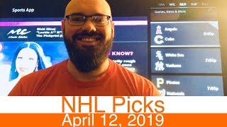 NHL Picks (4-12-19) | Hockey Sports Betting Expert Predictions | Vegas Odds | April 12, 2019