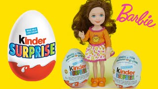 باربي تشيلسي و بيضة كندر سبرايز Barbie Chelsea and Kinder Surprise Egg