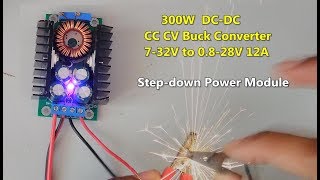 300W CC CV Buck Converter (0.8-28V) 12A Step down Power Module // POWER GEN