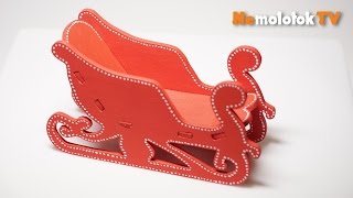 62. Выпиливаем лобзиком сани Деда Мороза