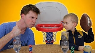 Challenging COLIN AMAZING to Trick Shots & Bottle Flipping! Ft. That's Amazing