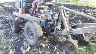 Обзор!Самодельный плуг на минитрактор,Испытание!!!