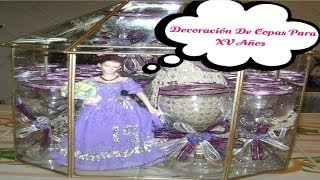 Decoracion De Copas Para XV Años