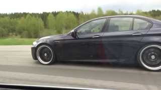 Mercedes C63 AMG Coupe Black Series Designo vs Manhart Racing BMW M5 MH5 S