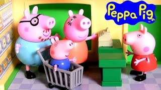 Família Peppa Pig Fazendo Compras no Supermercado Novelinha em Portugues Toysbr Brinquedos Surpresa