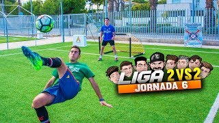 ¡ROMPEMOS LA PORTERIA! LIGA 2vs2 | JORNADA 6 | Retos de Fútbol [Crazy Crew]