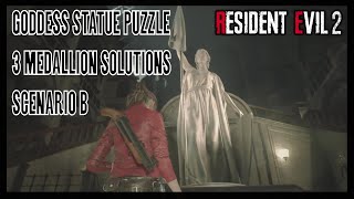Goddess Statue Puzzle: 3 Medallion Locations & Solutions Resident Evil 2 Remake (Scenario B)