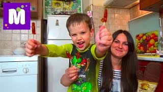 Делаем леденцы на палочке дома с тетей Людой