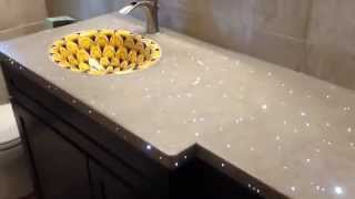 Concrete countertop w/fiber optics embedded 1 of 23