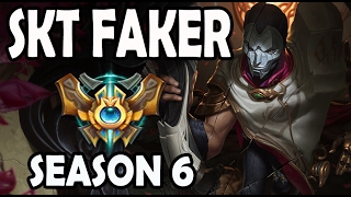 SKT T1 Faker Jhin vs Lucian ADC Ranked Challenger Korea