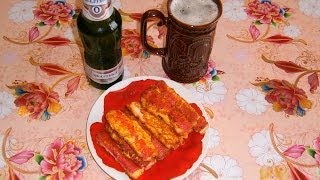 Крабовые палочки в сырном кляре. Закуска к пиву
