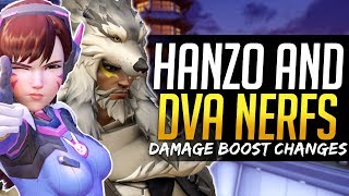 Overwatch  HIDDEN HANZO & DVA NERF - Damage Boost Ultimates