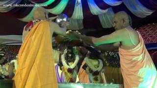 Radha Krishna and Vithal Rukmini Deity Abhishek by HH Lokanath Swami 2014