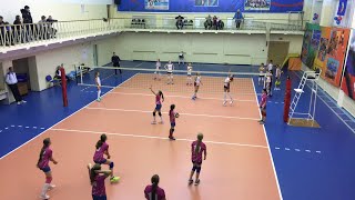 Детский волейбол. Девочки. Игра. Подольск -  Короча