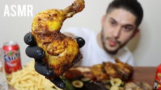 ASMR 4 WHOLE CHICKEN LEGS + FRIES & ROASTED VEGGIES | MUKBANG *REAL EATING SOUNDS*