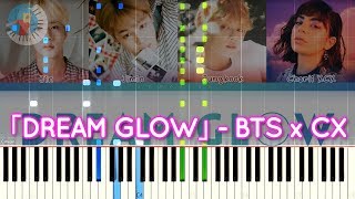 BTS & Charli XCX -【Dream Glow Piano Tutorial】 Piano Sheet Music