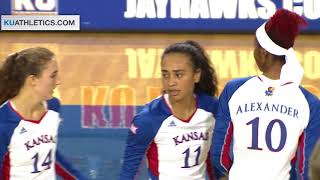 #7 Kansas sweeps Belmont, 3-0// Kansas Volleyball // 09.08.17