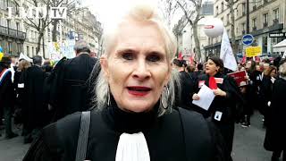Réforme des retraites : les avocats manifestent à Paris