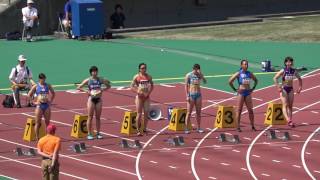 2017NANBU Memorial Women's100m heat2 Chisato FUKUSHIMA11.53(-1.6) 福島千里 福田真衣 和田麻希