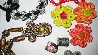 DIY Бусины из газет. Мастер-класс \ Beads of newspapers