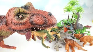 T-Rex Eat Dinosaurs~ Dinosaur Toys For Kids! Big Giant Head Dino Surprise Eggs Learning Video 공룡 공격