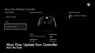 Xbox One: Update Your Controller