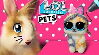КУКЛЫ ЛОЛ КРОЛИК БАФФИ и КОТ МАЛЫШ! наши LOL PETS ! ЛОЛ СЮРПРИЗ 3Д РУЧКОЙ!  ИГРУШКИ СВОИМИ РУКАМИ