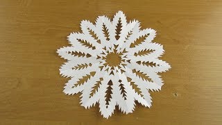 Как сделать ПРОСТУЮ СНЕЖИНКУ ИЗ БУМАГИ А4 легко и просто. ❄️ ПРОСТАЯ Снежинка своими руками №20