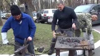 Ковка ножа из гаечного ключа.
