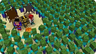UN APOCALIPSIS ZOMBIE INVADE LA ISLA EN MINECRAFT ?