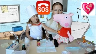 ✿ИГРАЕМ В ДОКТОРА.Свинка Пеппа, Бейби Борн и другие куклы на приеме.Развивающие игры для детей.