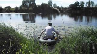 Одноместная лодка  на воде. Муссон R 195. Часть 4.