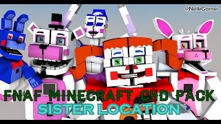 Update Sister Location! | FNaF Minecraft Pack Rigs Cinema 4D