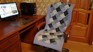 Коврик на кресло из старых джинсов. Флик-фляк наоборот.