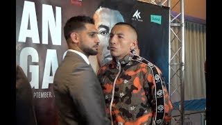 KING KHAN! - AMIR KHAN v SAMUEL VARGAS - HEAD TO HEAD @ PRESS CONFERENCE (BIRMINGHAM)
