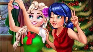 Ladybug and Elsa Xmas Selfie (Леди Баг и Эльза селфи Новый год)