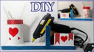 ?Подставка для клеевого пистолета, органайзер рукодельницы | Stand for glue gun, needle organizer?