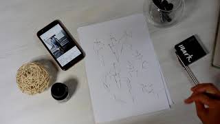 Рисуем позы, силуэты.  FASHION SKETCH. Как рисовать модные эскизы. Советы дизайнера.Урок 8
