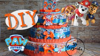 Торт в детский сад или школу ? DIY. Торт из соков. Огромный торт в стиле «Щенячий патруль»